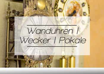 Wanduhren, Wecker und Pokale